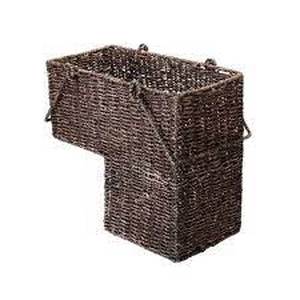 lot 2047 image: Woven Wicker Staircase Basket