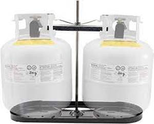 lot 2062 image: RV Propane Dual Tank Rack