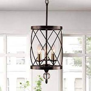 lot 2065 image: Kira Home Eleanor 3-Light Traditional Foyer Light Pendant Chandelier