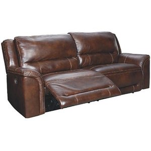 lot 2268 image: Ashley Furniture Catanzaro Leather Power Reclining Sofa