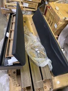 lot 2276 image: Modern Farmhouse Extra Long Storage Benches (SET OF 2)
