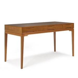 lot 2295 image: Simpli Home Harper Solid Hardwood Mid-Century Modern Desk
