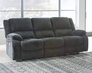 lot 2273 image: Signature Design by Ashley Power Recline Sofa