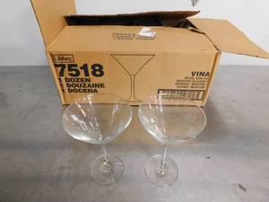 lot 10190 image: NEW Libbey 12 Ounce Martini Glasses