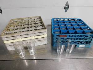 lot 10198 image: 2 Racks of Glassware