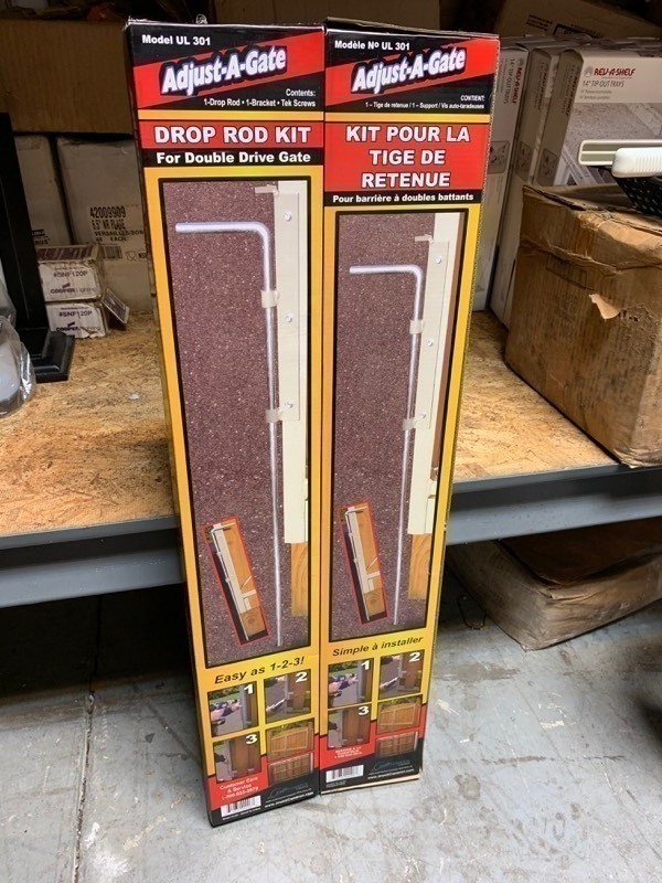 lot 107 image: Set of 2 Adjust-A-Gate Drop Rod Kits