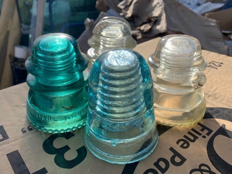 lot 124 image: Old Antique Made In USA Electric Insulators