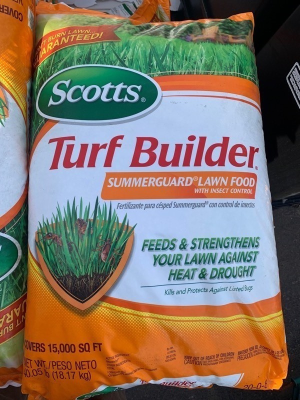 lot 151 image: 1- 40lb Bag of Scotts Turf Builder Summerguard Lawn Food w Insect Control