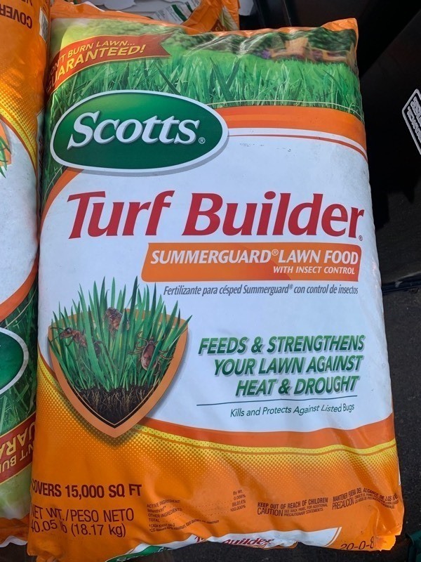 lot 152 image: 1- 40lb Bag of Scotts Turf Builder Summerguard Lawn Food w Insect Control