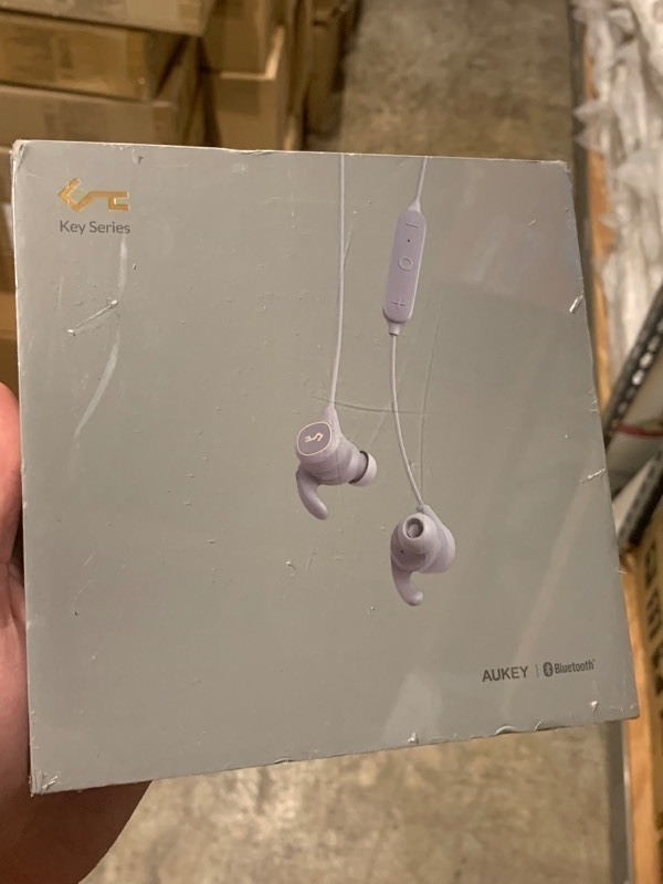 lot 332 image: Brand New and Sealed Key Series Ailey Bluetooth Headphones Light Grey