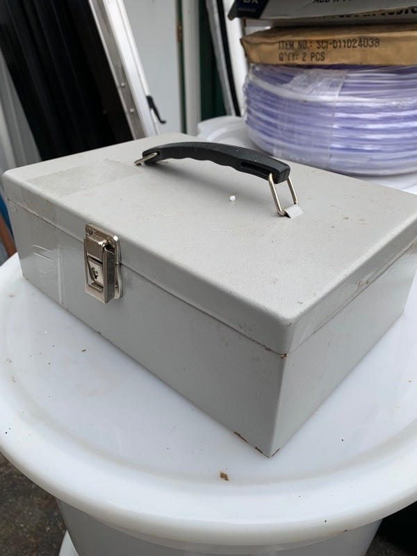 lot 350 image: Cash Lock Box w Key