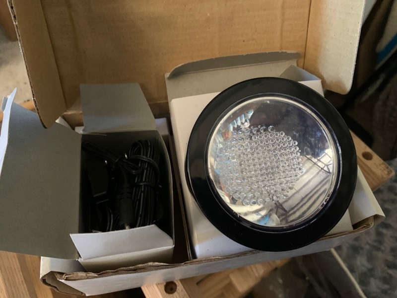 lot 298 image: 3 Round LED Light Uses Rechargeable Batteries