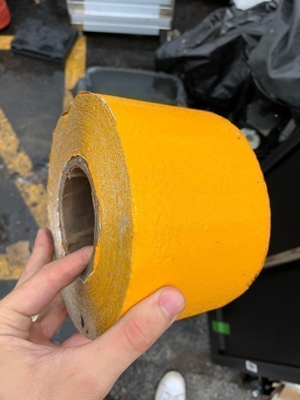 lot 449 image: 50 ft Roll of Yellow Road Strip Stripping