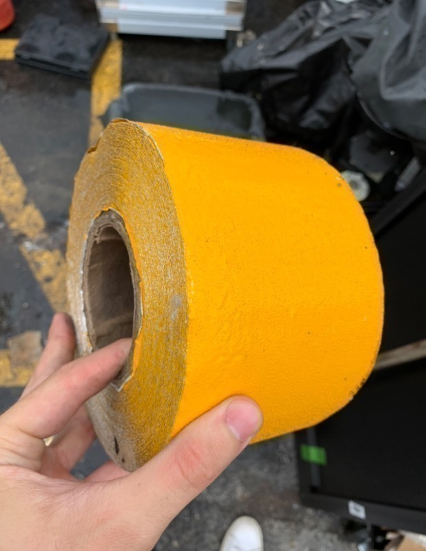 lot 450 image: 50 ft Roll of Yellow Road Strip Stripping