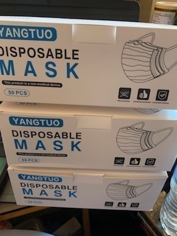 lot 550 image: 3 New Boxes of 50 Disposable Masks