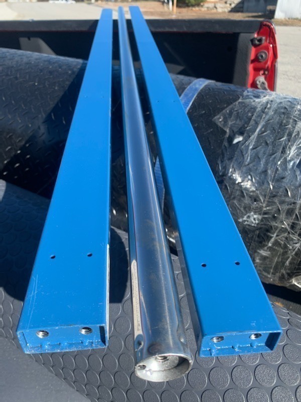 lot 577 image: 2 steel stock 1 x 2 x 65 inch Plus The 66 inch Steel Rod as pictured