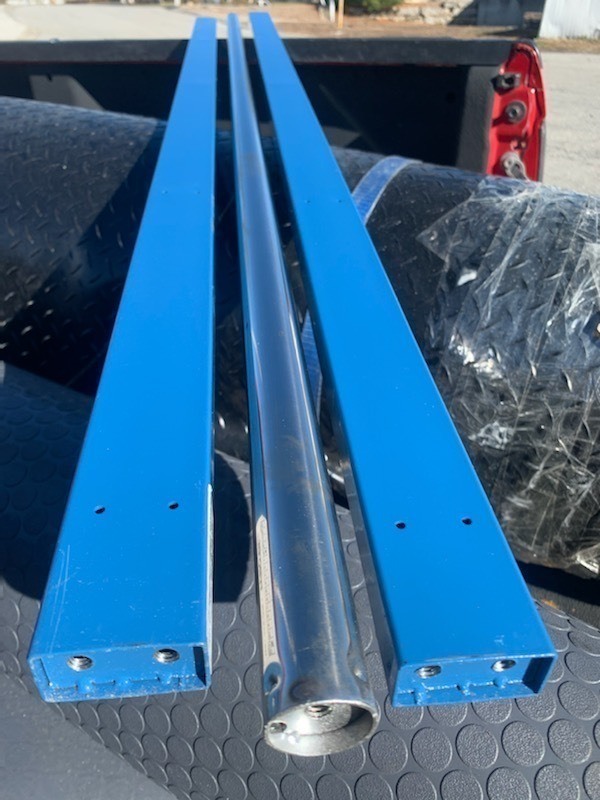 lot 579 image: 2 steel stock 1 x 2 x 65 inch Plus The 66 inch Steel Rod as pictured