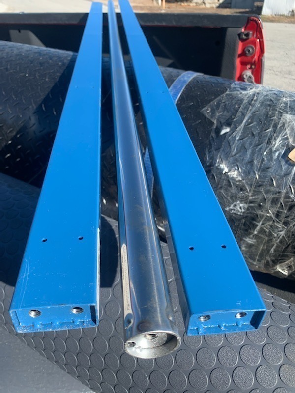 lot 581 image: 2 steel stock 1 x 2 x 65 inch Plus The 66 inch Steel Rod as pictured