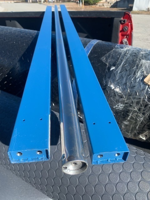 lot 582 image: 2 steel stock 1 x 2 x 65 inch Plus The 66 inch Steel Rod as pictured