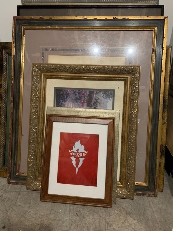 lot 67 image: Miscellaneous Art Picture and Unique Frame Lot (2)