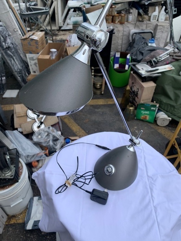 lot 186 image: Modern Styled Chrome LED Lamp