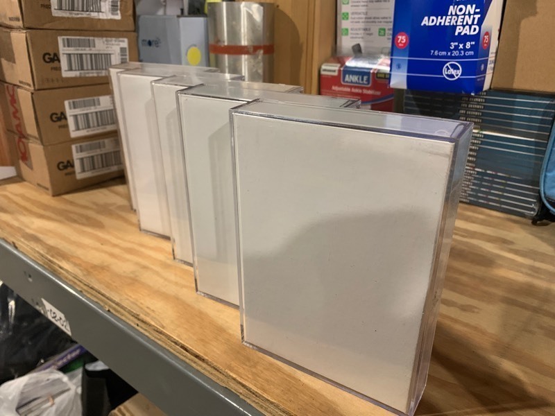 lot 81 image: Lot of 6 Clear 3D Plastic 5x7 Photo Display Boxs