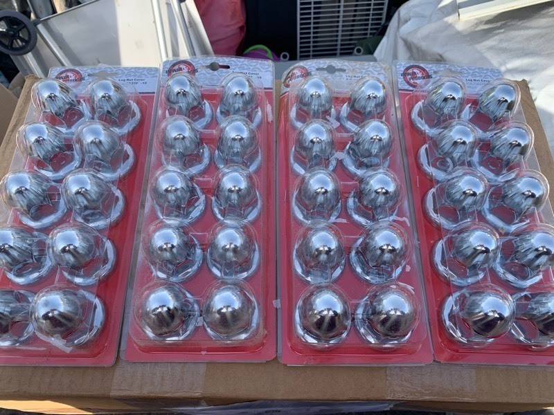 lot 97 image: 4 Packs of Worldwide Heavy Duty Power Products Lug Nut Covers