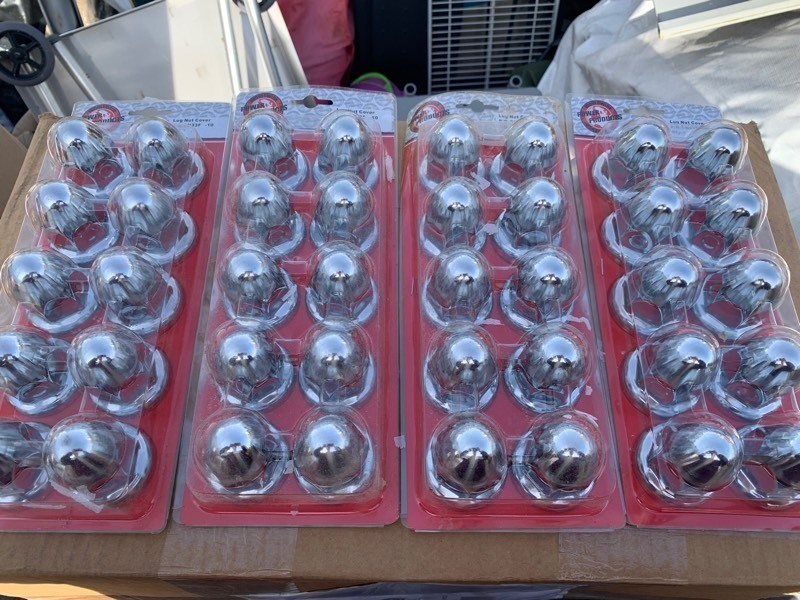 lot 98 image: 4 Packs of Worldwide Heavy Duty Power Products Lug Nut Covers