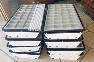 lot 9012 image: Lot of 8 Shop  Drop Ceiling Lights