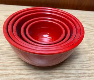 lot 9033 image: Set of 5 Melamine Mixing Bowls - Awesome set