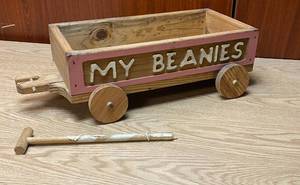 lot 9038 image: Collectible Wooden MY BEANIES Wagon - So CUTE See photos