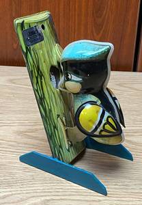 lot 9040 image: Blic Collectible Metal Mechanical Woodpecker - HTF
