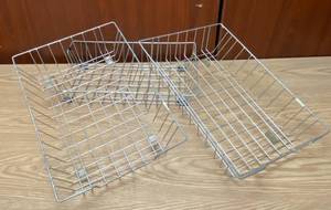 lot 9053 image: Set of 3 Wire Office Baskets - Get Organized 11x16