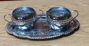 lot 9068 image: Pretty Tea Set Items w serving tray