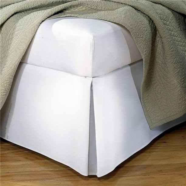 lot 2142 image: Belles and Whistles - Tailored Bedskirt - Queen White - Retail $12.28
