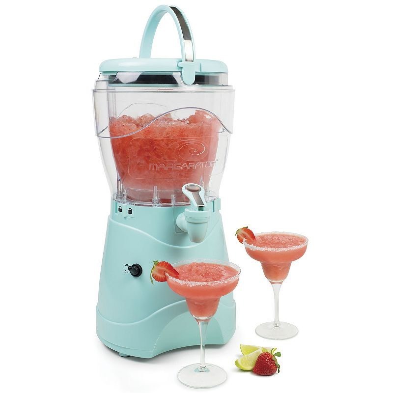 lot 2382 image: Nostalgia - MSB1AQ Margarator 128-Oz. Slush Drink Maker - Aqua - Retail $99.99