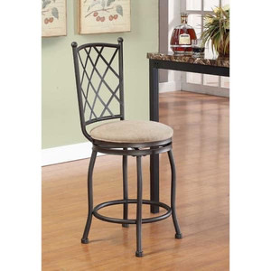 lot 1562 image: 24 Tristan Swivel Bar Stool with Cushion Retail $76.49