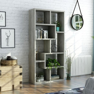 lot 1570 image: Ramses Modern Grey Bookcase Display Cabinet Retail$439.99
