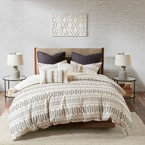 lot 1578 image: InkIvy Rhea FullQueen 3-Piece Cotton Jacquard Comforter Mini Set Bedding -Retail $119.96