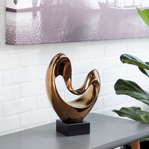 lot 1583 image: DecMode Porcelain Modern Abstract Sculpture, Copper Retail $55.49