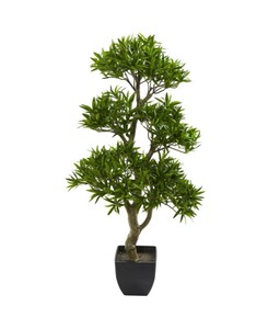 lot 1597 image: Nearly Natural 37 Bonsai Styled Podocarpus Artificial Tree