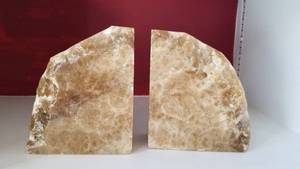 lot 1127 image: Stone bookends 6 x 5
