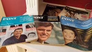 lot 1130 image: Vintage Post magazines, Ted Kennedy, Jackie Kennedy, Ronald Reagan and more