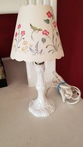 lot 1154 image: Small table lamp with paper shade 12 tall