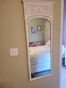lot 1200 image: Whitewashed mirror 49 X 19