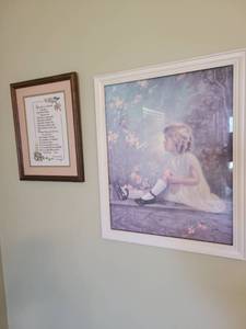 lot 1206 image: Framed art 22 by 18 and smaller