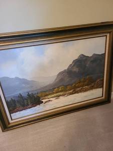 lot 1211 image: Framed art 33 by 42