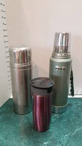 lot 1337 image: Thermos, Alladin Stanley thermos and insulated cup