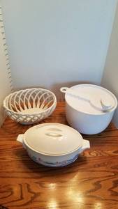 lot 1411 image: Paul Bocuse 2 pc baker, ceramic bowl and salad spinner