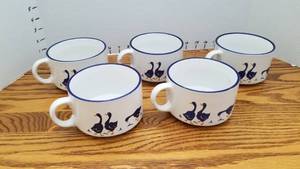 lot 1422 image: Set of 5 soupcoffee mugs